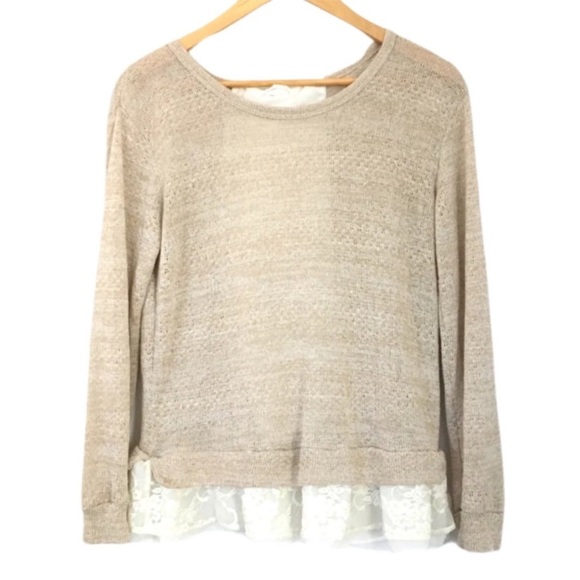 CLU + WILLOUGHBY OPEN KNIT BACK
BOW LACE SWEATER - Picture 8 of 8